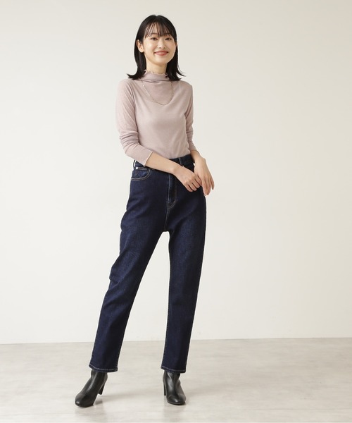 NATURAL BEAUTY BASIC(ナチュラルビューティーベーシック)の「シアーリブインナーカットソー(Tシャツ/カットソー・レディース・ベージュ/グレー/ブルー・MEDIUM)」の10枚目の写真