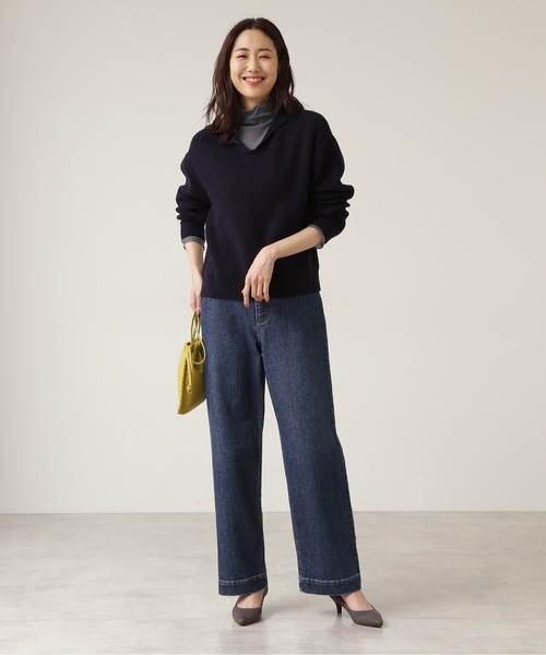 NATURAL BEAUTY BASIC(ナチュラルビューティーベーシック)の「シアーリブインナーカットソー(Tシャツ/カットソー・レディース・ベージュ/グレー/ブルー・MEDIUM)」の16枚目の写真