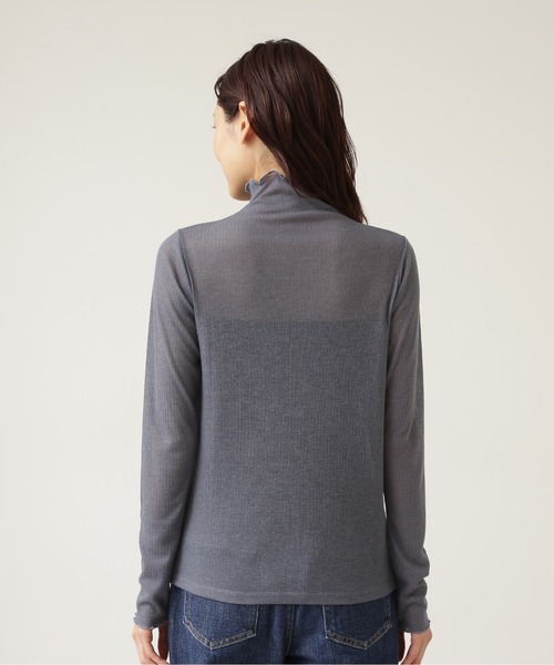 NATURAL BEAUTY BASIC(ナチュラルビューティーベーシック)の「シアーリブインナーカットソー(Tシャツ/カットソー・レディース・ベージュ/グレー/ブルー・MEDIUM)」の18枚目の写真
