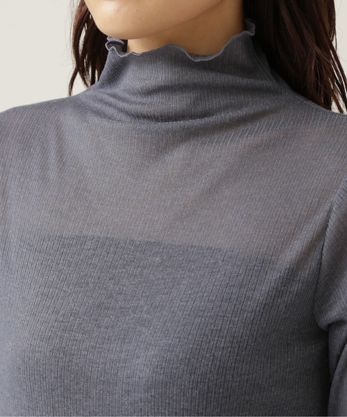 NATURAL BEAUTY BASIC(ナチュラルビューティーベーシック)の「シアーリブインナーカットソー(Tシャツ/カットソー・レディース・ベージュ/グレー/ブルー・MEDIUM)」の20枚目の写真