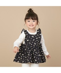 petit main | 花柄エプロンチュニック長Tset(アンサンブル)