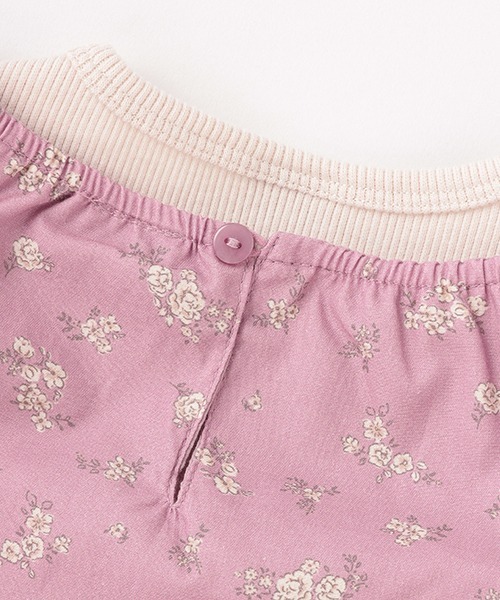 petit main（プティマイン）の「花柄エプロンチュニック長Tset（アンサンブル・キッズ・チャコール/ターコイズブルー/ピンク・80ｃｍ/100cm/120cm/130cm/90cm/110cm）」の13枚目の写真