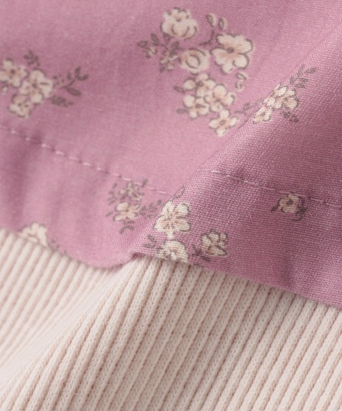 petit main（プティマイン）の「花柄エプロンチュニック長Tset（アンサンブル・キッズ・チャコール/ターコイズブルー/ピンク・80ｃｍ/100cm/120cm/130cm/90cm/110cm）」の15枚目の写真