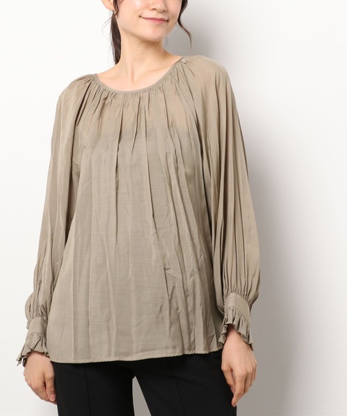 RIVE DROITE（リヴドロワ）の「エアリーな雰囲気漂う一枚　マルチwayフリルカラーブラウス（シャツ/ブラウス・レディース・ブラック/ベージュ・FREE）」の10枚目の写真