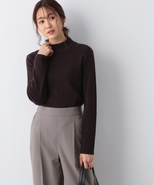 GLOBAL WORK（グローバルワーク）の「メルティーニットハイネック/952708（ニット/セーター・レディース・ブラック/ダークブラウン/グレー/アイボリー/ダークブルー/グレイッシュベージュ・MEDIUM/LARGE）」の4枚目の写真