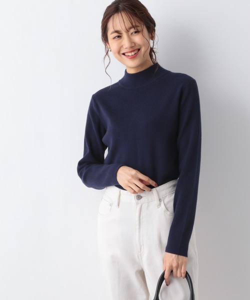 GLOBAL WORK（グローバルワーク）の「メルティーニットハイネック/952708（ニット/セーター・レディース・ブラック/ダークブラウン/グレー/アイボリー/ダークブルー/グレイッシュベージュ・MEDIUM/LARGE）」の6枚目の写真