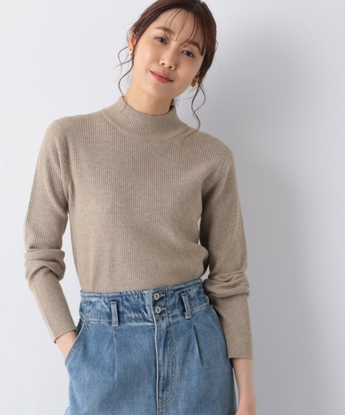 GLOBAL WORK（グローバルワーク）の「メルティーニットハイネック/952708（ニット/セーター・レディース・ブラック/ダークブラウン/グレー/アイボリー/ダークブルー/グレイッシュベージュ・MEDIUM/LARGE）」の5枚目の写真