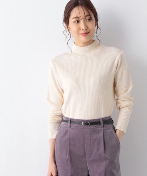 GLOBAL WORK（グローバルワーク）の「メルティーニットハイネック/952708（ニット/セーター・レディース・ブラック/ダークブラウン/グレー/アイボリー/ダークブルー/グレイッシュベージュ・MEDIUM/LARGE）」の2枚目の写真