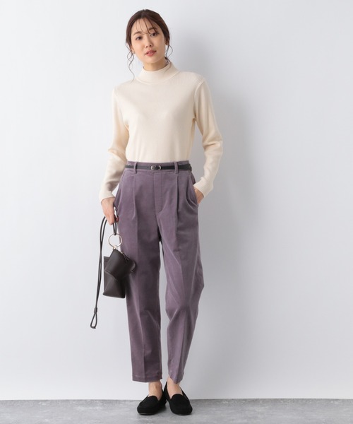 GLOBAL WORK（グローバルワーク）の「メルティーニットハイネック/952708（ニット/セーター・レディース・ブラック/ダークブラウン/グレー/アイボリー/ダークブルー/グレイッシュベージュ・MEDIUM/LARGE）」の9枚目の写真