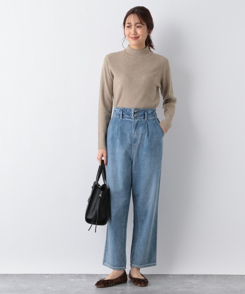 GLOBAL WORK（グローバルワーク）の「メルティーニットハイネック/952708（ニット/セーター・レディース・ブラック/ダークブラウン/グレー/アイボリー/ダークブルー/グレイッシュベージュ・MEDIUM/LARGE）」の14枚目の写真