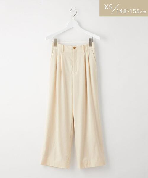 green label relaxing（グリーンレーベルリラクシング）の「【WEB限定】［ XS /H148-155㎝］サキソニー ワイド パンツ -ウォッシャブル-（その他パンツ・レディース・ケリー/オフホワイト/モカ・XS）」の2枚目の写真