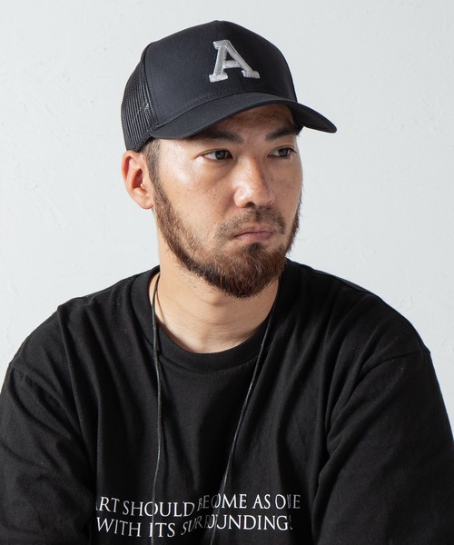 Code Kelly(コードケリー)の「Code Kelly × OTTO SNAP BACK TWILL "A" / コードケリー×オットー スナップバックメッシュキャップ 「A」(キャップ・メンズ・チャコールグレー/ブラック/グリーン/ブラック×グレー・FREE)」の6枚目の写真