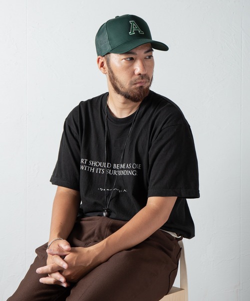 Code Kelly(コードケリー)の「Code Kelly × OTTO SNAP BACK TWILL "A" / コードケリー×オットー スナップバックメッシュキャップ 「A」(キャップ・メンズ・チャコールグレー/ブラック/グリーン/ブラック×グレー・FREE)」の7枚目の写真