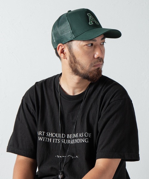 Code Kelly(コードケリー)の「Code Kelly × OTTO SNAP BACK TWILL "A" / コードケリー×オットー スナップバックメッシュキャップ 「A」(キャップ・メンズ・チャコールグレー/ブラック/グリーン/ブラック×グレー・FREE)」の13枚目の写真