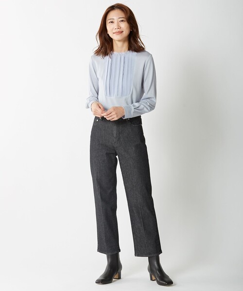 J.PRESS(ジェイプレス)の「ウォッシャブルウールジャージー フリル襟 カットソー(Tシャツ/カットソー・レディース・ライトグレー系/ワイン系/ピンク系/サックスブルー系・T15/T13)」の7枚目の写真