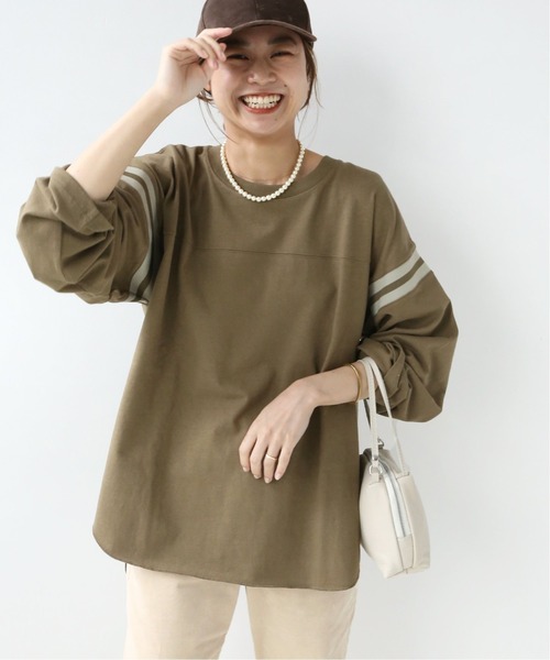 Goodwear(Since1983)(グッドウェア)の「【Goodwear/グッドウェア】FOOTBALL TEE:別注Tシャツ◆(Tシャツ/カットソー・レディース・ダークパープル/ブラウン/ブラック・FREE)」の2枚目の写真