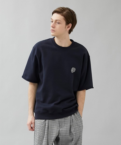 VALLIS by FACTOTUM（ヴァリスバイファクトタム）の「【VALLIS by FACTOTUM】VALLIS別注サークルロゴハーフスリーブスウェット（スウェット・メンズ・ネイビー・SMALL）」の4枚目の写真