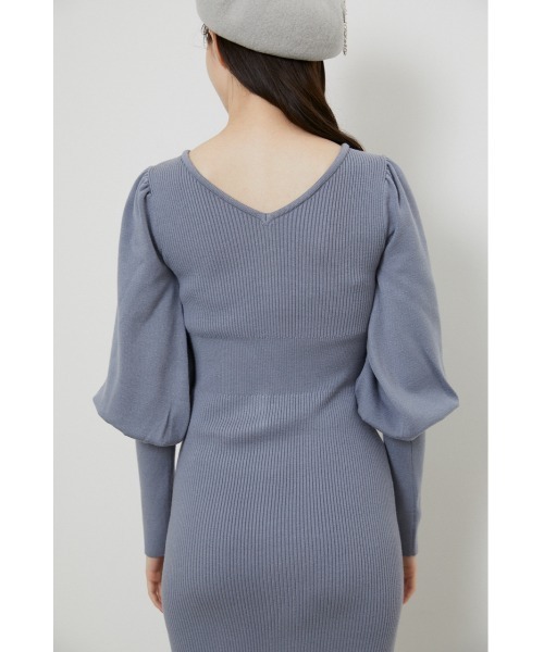 rienda（リエンダ）の「2WAYショルダーボリュームニットワンピース