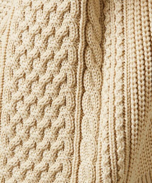 BATONER（バトナー）の「別注＜BATONER（バトナー）＞ケーブル ボトルネック ニット †（ニット/セーター・レディース・ベージュ/グレー/コバルトブルー・F）」の5枚目の写真