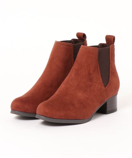 AGOSTO(アゴスト)の「サイドゴアショートブーツ(ブーツ・レディース・ブラウン/ネイビー・M/S)」の1枚目の写真