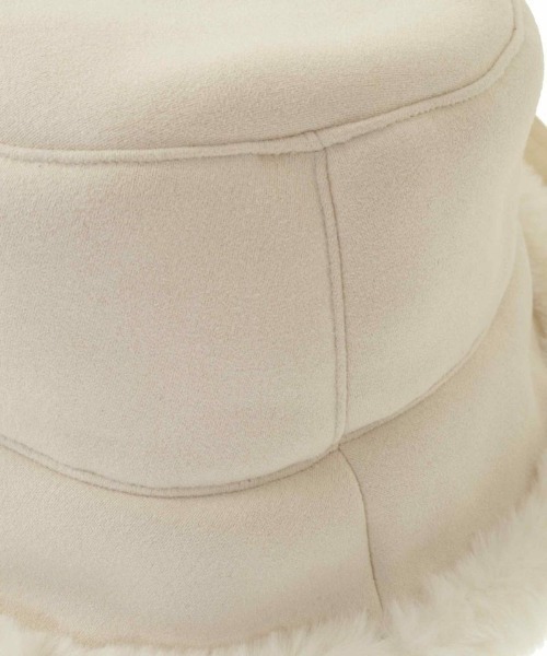 Candy Stripper（キャンディストリッパー）の「ECO MOUTON BUCKET HAT（ハット・レディース・ブラック/アイボリー・FREE）」の5枚目の写真