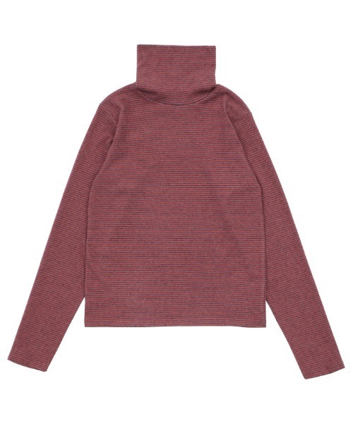 select MOCA(セレクトモカ)の「2021 AW ハイネックボーダーフライストップス(Tシャツ/カットソー・レディース・マスタード/レンガ/サックスブルー・FREE)」の20枚目の写真