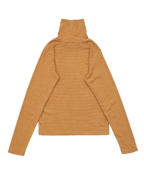 select MOCA(セレクトモカ)の「2021 AW ハイネックボーダーフライストップス(Tシャツ/カットソー・レディース・マスタード/レンガ/サックスブルー・FREE)」の22枚目の写真