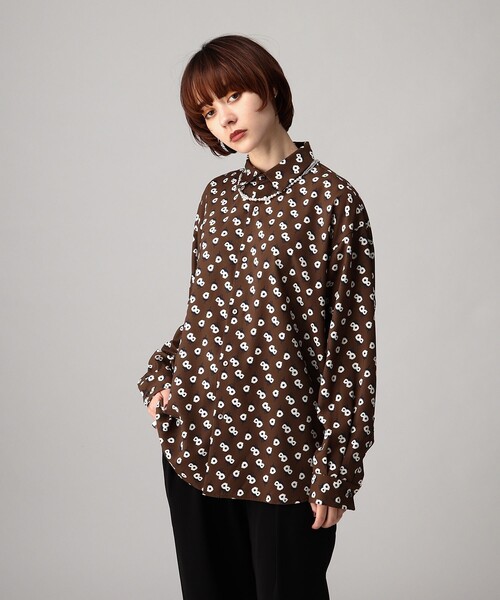 tk.TAKEO KIKUCHI(ティーケータケオキクチ)の「◆Eiji Fukui×tk.TAKEO KIKUCHI コラボSmall Flowerシャツ(シャツ/ブラウス・メンズ・ブラック系3/ブラウン系4/ダークグリーン系3・02/03)」の10枚目の写真