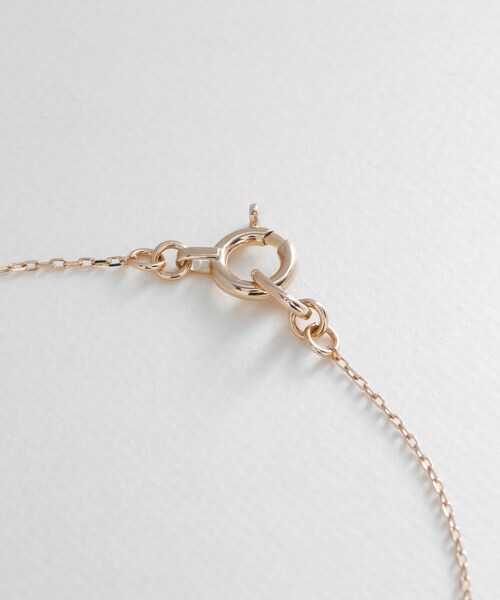 K10ダイヤモンド 爪留めスクエア ネックレス