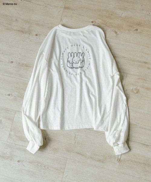 Miffy( ミッフィー)の「ミッフィーロンT(Tシャツ/カットソー・レディース・ブラック/オフホワイト・FREE)」の12枚目の写真