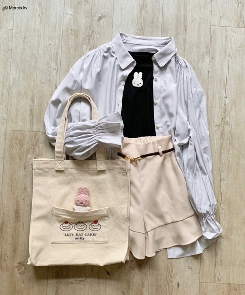 Miffy( ミッフィー)の「ミッフィーロンT(Tシャツ/カットソー・レディース・ブラック/オフホワイト・FREE)」の20枚目の写真