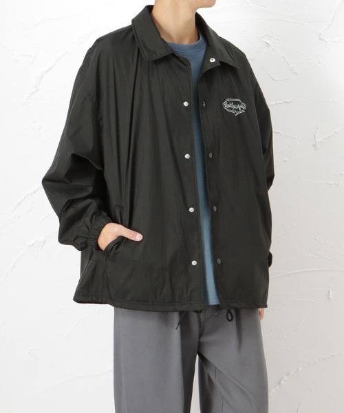 Mark Gonzales(マーク・ゴンザレス)の「ワッシャーナイロン プリント コーチジャケット(ナイロンジャケット・メンズ・ブラック/ベージュ/カーキ・M/L/XL)」の16枚目の写真
