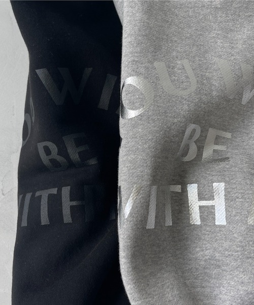 with me ! short sweat / ウィズミー！ボリューム裏起毛ショートロゴスウェット（スウェット）｜wee9s（ウィークス）