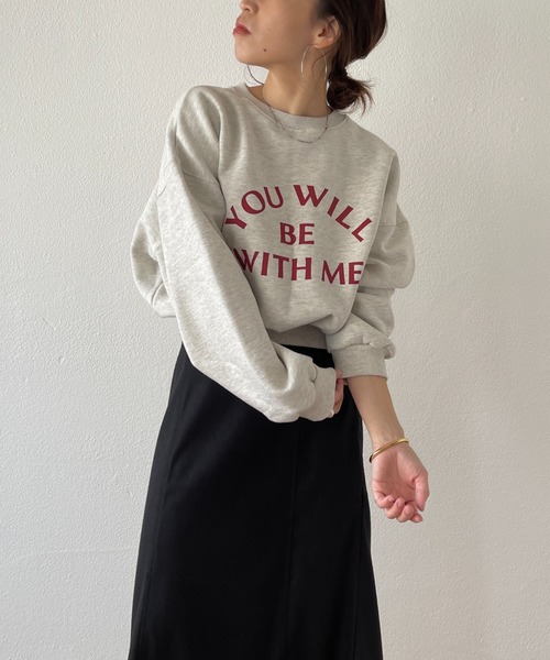 トレーナー スウェット with me ! short sweat / ウィズミー！ボリューム裏起毛ショートロゴスウェット レディース メンズ with me ! short sweat / ウィズミー！ボリューム裏起毛ショート