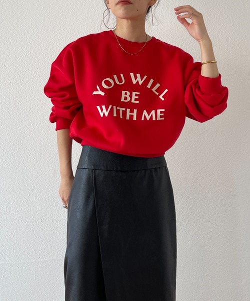 トレーナー スウェット with me ! short sweat / ウィズミー！ボリューム裏起毛ショートロゴスウェット レディース メンズ with me ! short sweat / ウィズミー！ボリューム裏起毛ショート