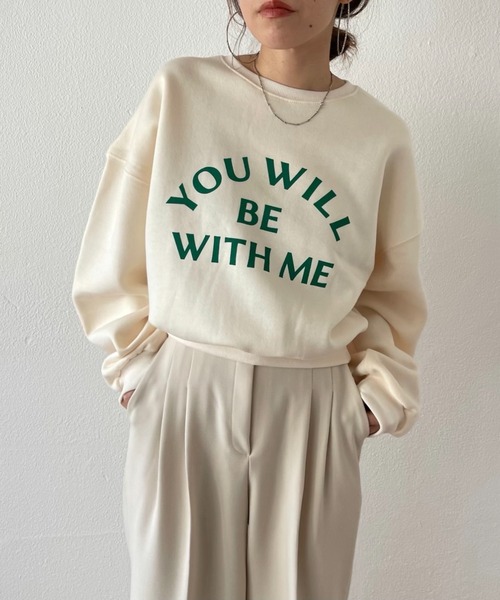wee9s(ウィークス)の「with me ! short sweat / ウィズミー!ボリューム裏起毛ショートロゴスウェット(スウェット・レディース・グレー系その他2/レッド/アイボリー/グレー/ブラック/グレー系その他・FREE)」の14枚目の写真