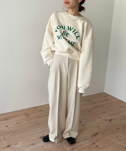 wee9s(ウィークス)の「with me ! short sweat / ウィズミー!ボリューム裏起毛ショートロゴスウェット(スウェット・レディース・グレー系その他2/レッド/アイボリー/グレー/ブラック/グレー系その他・FREE)」の19枚目の写真