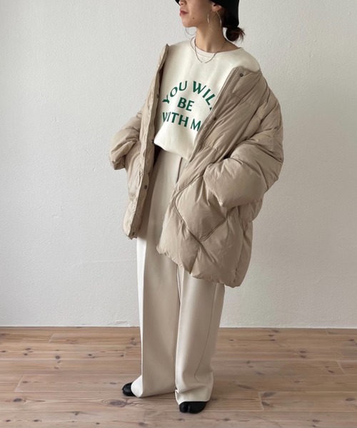 wee9s(ウィークス)の「with me ! short sweat / ウィズミー!ボリューム裏起毛ショートロゴスウェット(スウェット・レディース・グレー系その他2/レッド/アイボリー/グレー/ブラック/グレー系その他・FREE)」の21枚目の写真