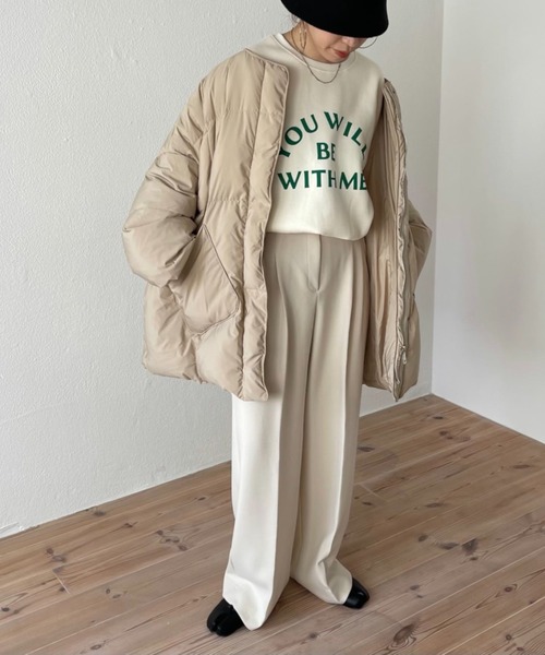 wee9s(ウィークス)の「with me ! short sweat / ウィズミー!ボリューム裏起毛ショートロゴスウェット(スウェット・レディース・グレー系その他2/レッド/アイボリー/グレー/ブラック/グレー系その他・FREE)」の22枚目の写真