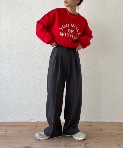 with me ! short sweat / ウィズミー！ボリューム裏起毛ショート