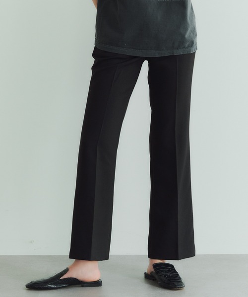 GARAGE OF GOOD CLOTHING（ガレージオブグッドクロージング）の「後ろスリットフレアーパンツ＊（その他パンツ・レディース・ダークカーキ/グリーン系その他2/ブラック・36/38）」の2枚目の写真