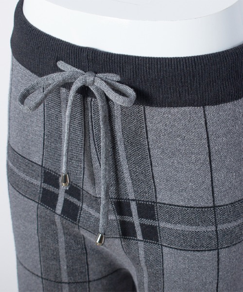 Futier land（フューティアランド）の「チェックワイドニットパンツ（その他パンツ・レディース・ホワイト/ブラック/グレー・FREE）」の14枚目の写真