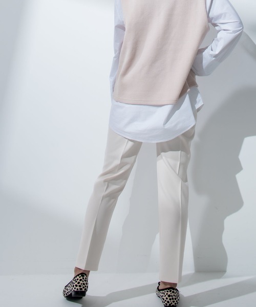 CHOCOA(チョコア)の「マタニティセンタープレススラックスパンツ(マタニティウェア/グッズ・レディース・ブラック/アイボリー・MEDIUM/LARGE/X-LARGE)」の7枚目の写真