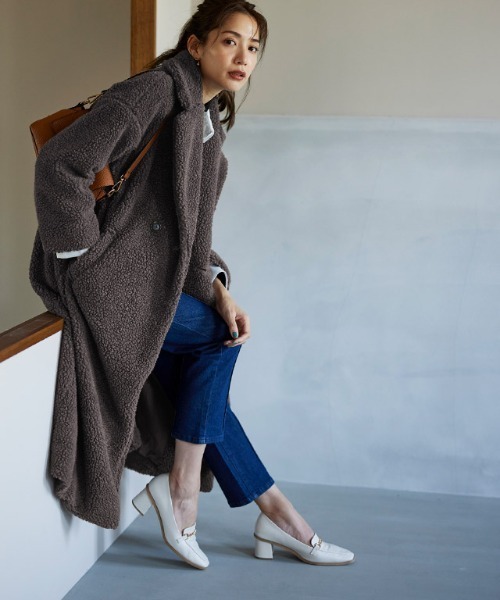 Pierrot（ピエロ）の「ボアラペルコート（チェスターコート・レディース・ブラック/モカ/ホワイト系その他・M）」の19枚目の写真