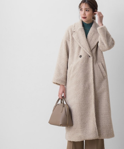 Pierrot（ピエロ）の「ボアラペルコート（チェスターコート・レディース・ブラック/モカ/ホワイト系その他・M）」の20枚目の写真