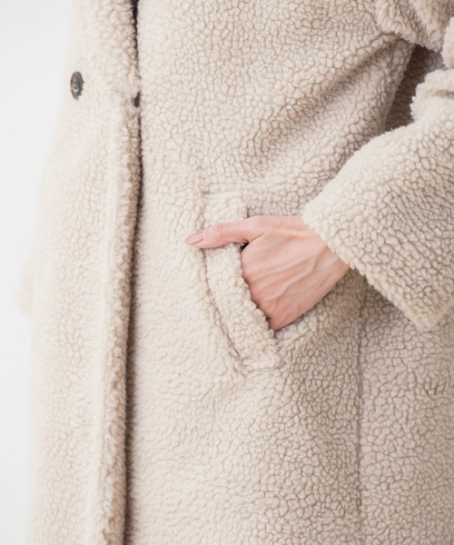 Pierrot（ピエロ）の「ボアラペルコート（チェスターコート・レディース・ブラック/モカ/ホワイト系その他・M）」の9枚目の写真