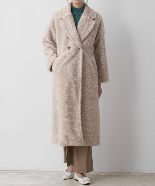 Pierrot（ピエロ）の「ボアラペルコート（チェスターコート・レディース・ブラック/モカ/ホワイト系その他・M）」の17枚目の写真