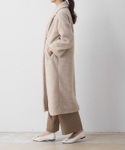 Pierrot（ピエロ）の「ボアラペルコート（チェスターコート・レディース・ブラック/モカ/ホワイト系その他・M）」の14枚目の写真