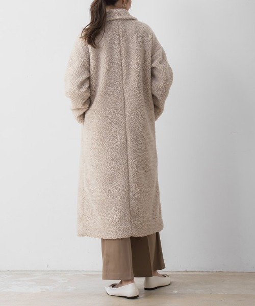 Pierrot（ピエロ）の「ボアラペルコート（チェスターコート・レディース・ブラック/モカ/ホワイト系その他・M）」の13枚目の写真