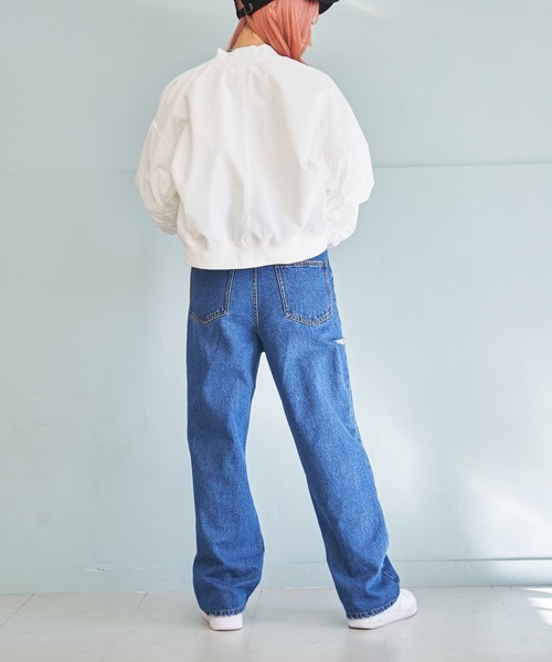 WEGO（ウィゴー）の「WEGO/ボリュームスリーブショートMA-1（MA-1・レディース・ホワイト/ブラック/ピンク・FREE）」の19枚目の写真